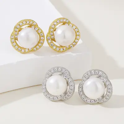 Vintage Pearl Earrings for Women Fashion Jewelry