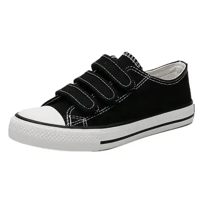 Women Canvas Hook-Loop Low-Top Shoes White