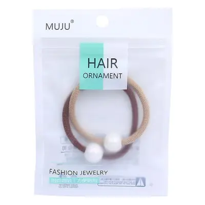 Pearl Hair Ornament for Women Brown Large Size