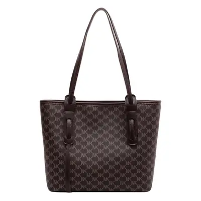 Large Capacity Women's Brown Monogram Tote Bag