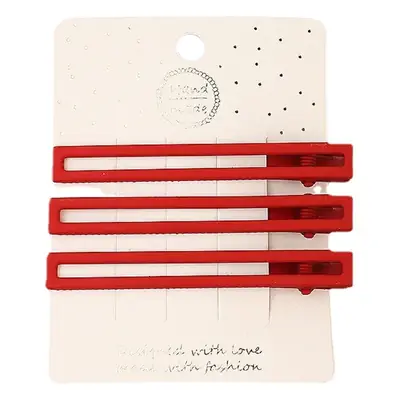 Red Cross-Border Hair Clips for Girls