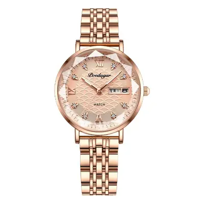 Swiss Brand Women's Watch Waterproof Luminous Dual Calendar