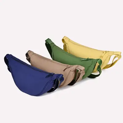 Blue Nylon Crossbody Bag for Students Women