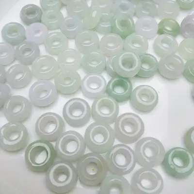 Natural Emerald Small Rings for DIY Bracelets & Abacus