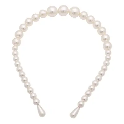 Women's Retro French Style Pearl Headband Blue White