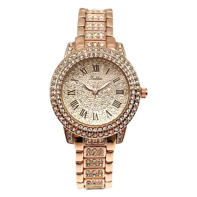 Women's Rose Gold Diamond Crown Watch