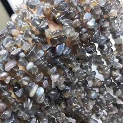 Natural Gray Blue Moonstone Loose Beads High Quality