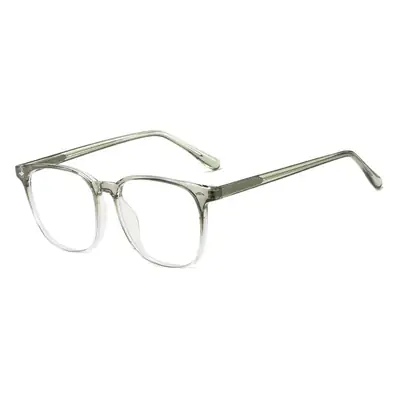 Men Anti-Blue Light Glasses Frames Silver Transparent
