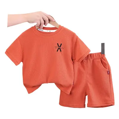 2023 New Summer Kids Cotton T-Shirt Set Gray