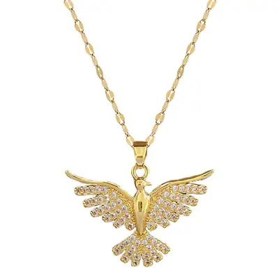 Phoenix Wing Necklace Gold Silver Wedding Chain