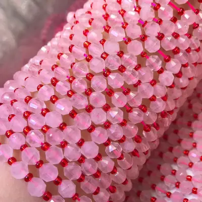 Pink Crystal Beads for DIY Jewelry Accessories
