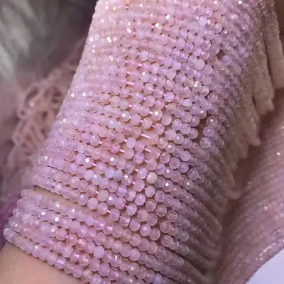Natural Morganite Pink Faceted Loose Beads