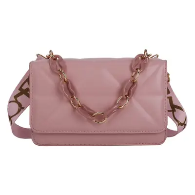 Black Quilted Crossbody Bag with Gold Chain Strap