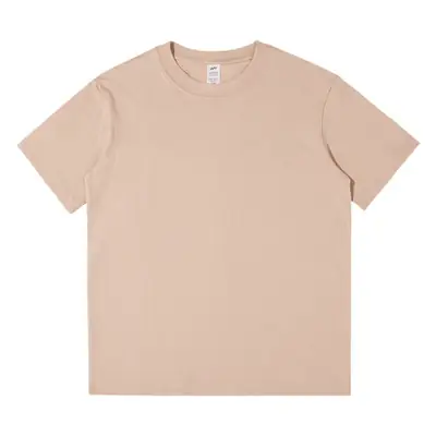 Men White Cotton T-Shirt 230g Summer Casual
