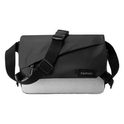 Men's Black Crossbody Bag Large Capacity Messenger Style