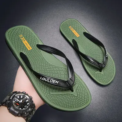 2022 summer slippers men's trendy outdoor beach flip-flops Korean style casual outdoor flip-flops Vietnamese slippers