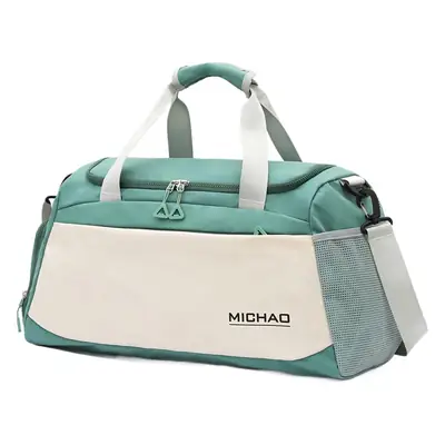 MICHAO Lightweight Travel Bag White Turquoise