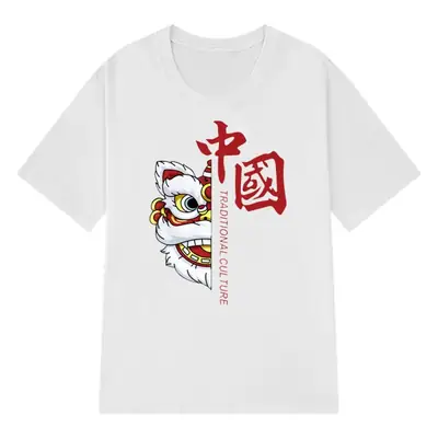 Men Yellow Loose Sleeve T-Shirt Round Neck