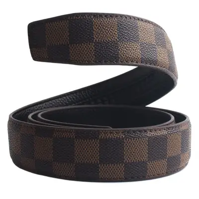 Hongsheng Classic Square Plaid Leather Belt