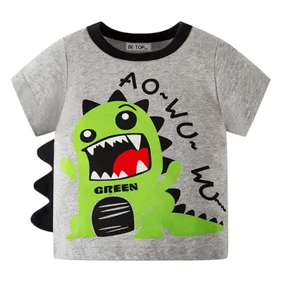 Kids Dinosaur Short Sleeve T-Shirt Green Boys