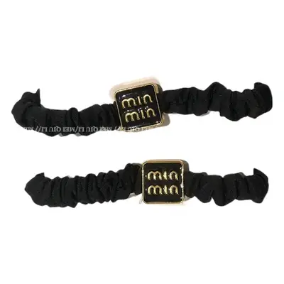 Vintage Black Rubber Hair Bands for Women