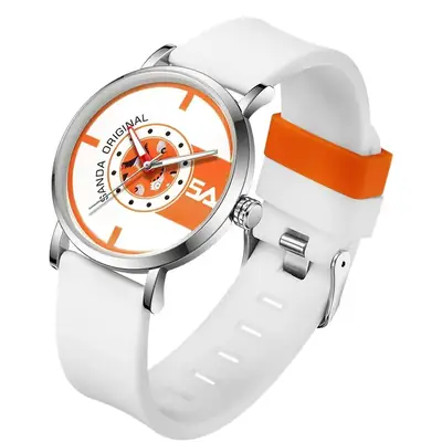 Sanda Silicone Electronic Watch Waterproof Luminous