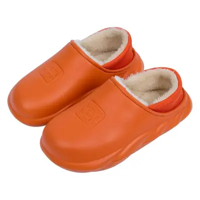 Women's Pink Cotton Slippers with Heel for Winter Comfort