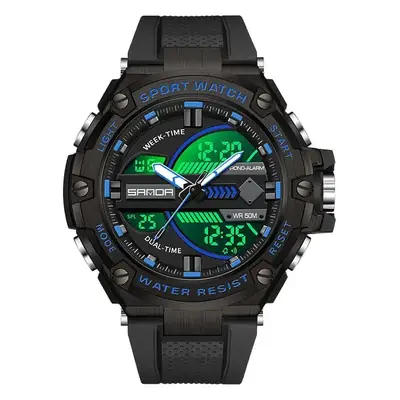 Sanda LED Digital Men's Sport Watch Black Waterproof