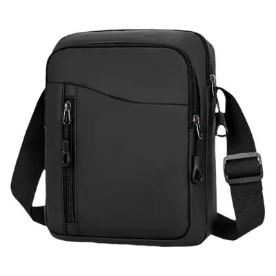 Men's Grey Oxford Cloth Crossbody Bag