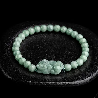 Green Jade Flower Bracelet for Women