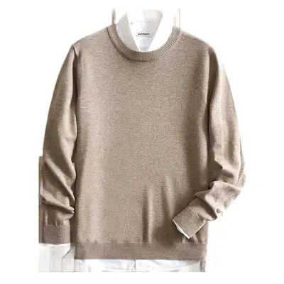 Men V-Neck Pullover Sweater Long Sleeve 2023 Grey