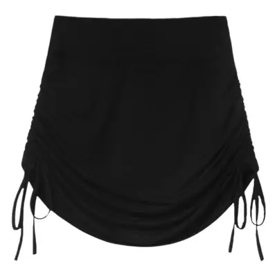 Women's Adjustable Drawstring Hip Skirt Solid Color Slimming