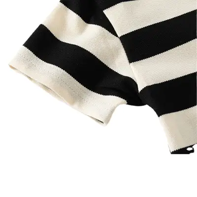 Green Striped Polo Shirt for Boys Summer Wear