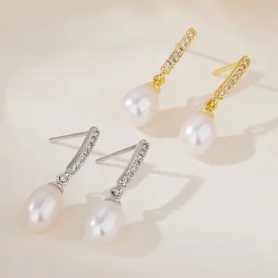 Korean Style Pearl Earrings for Women Sweet Lady