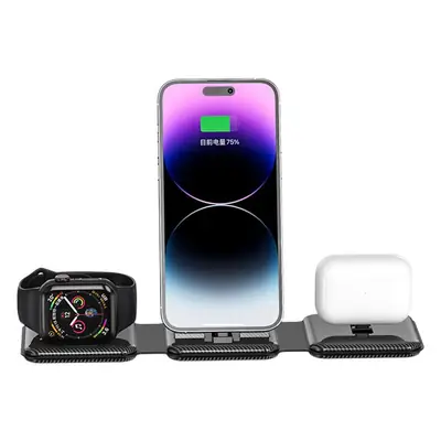 Three-in-One Wireless Charger for Apple iPhone & Watch