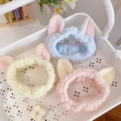 Pink Flannel Butterfly Hairband for Women