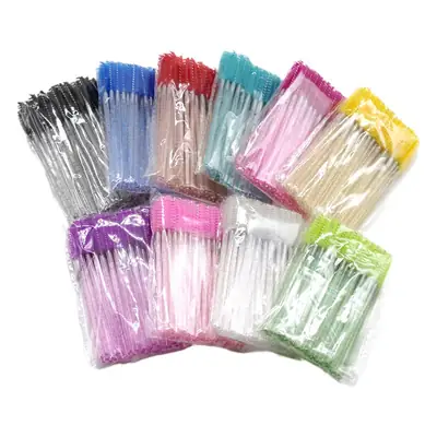 Crystal Color Eyelash Comb Brush 50 Pcs Portable Multi-Purpose