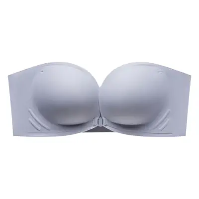 Front-Buckle Strapless Underwear Black Small Chest