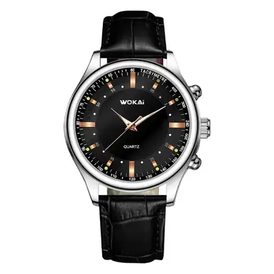 Men's Quartz Sports Watch Black Analog Casual Belt