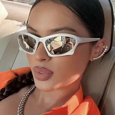 Steam Punk Sunglasses Orange Tinted Black