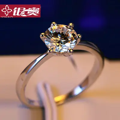 925 Sterling Silver Diamond Ring for Men Women Wedding Engagement