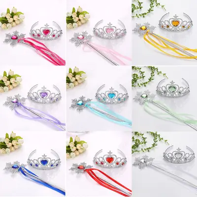 Children's Princess Crown Magic Bang Streamer Snowflake Stick