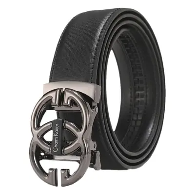 Men's Real Cowhide Belt with Automatic Buckle Gold Silver