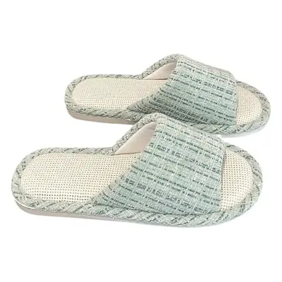 Linen Slippers Women's Four Seasons Household Indoor Flooring Cotton Linen Non-Slip Sweat Absorbing Home Simple Sandals Women's Summer