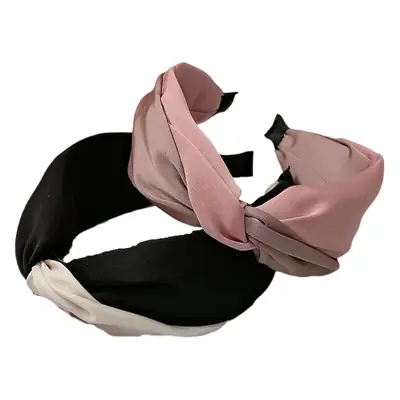 Korean Style Double Color Knot Hair Hoop Women