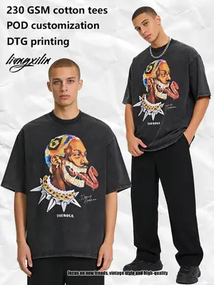 American Style Rodman Character T-Shirt Black 230 GSM