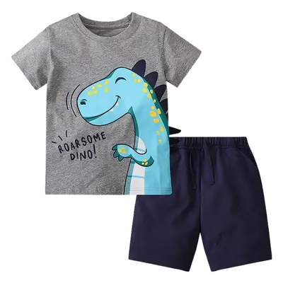 Cute Dinosaur Print Boys 2-Piece Set