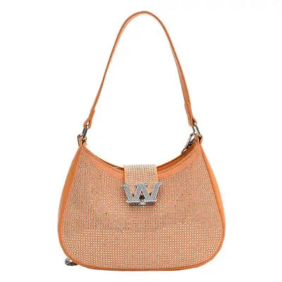 Pink Rhinestone Women's Shoulder Bag Set