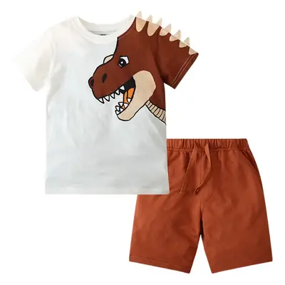 Summer Boys Dinosaur T-Shirt Shorts Set Kidsren European