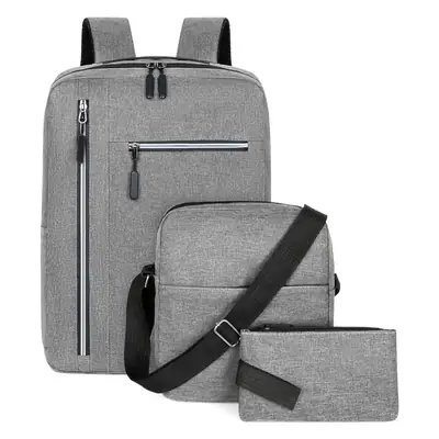 Black 3-Piece Laptop Backpack Set for Students & Professionals
